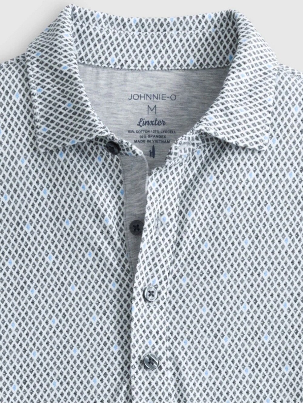 Johnnie-O Vestal Linxster Polo Shirt Mens Med Golf Performance Stretch Cotton